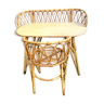 Ensemble bureau et fauteuil en osier et bambou
