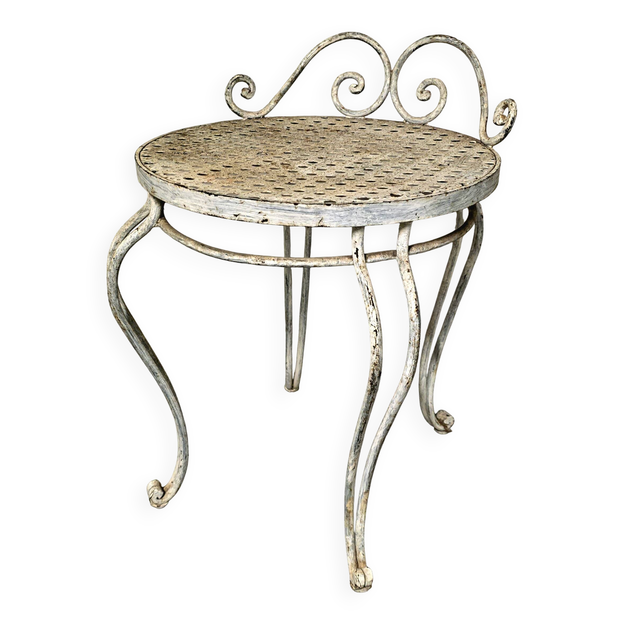 White wrought iron chair - 1940/1950