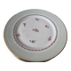 6 flat plates in PL Limoges porcelain 24 cm flower decoration with gold edging