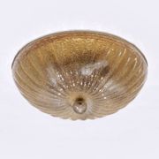 Plafonnier italien en verre de Murano avec détails dorés