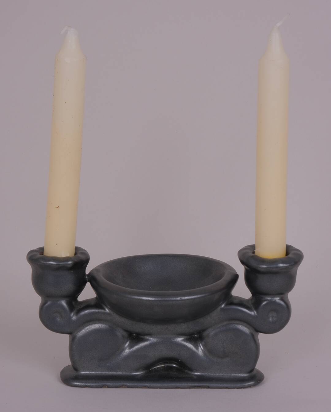Double ceramic candlestick