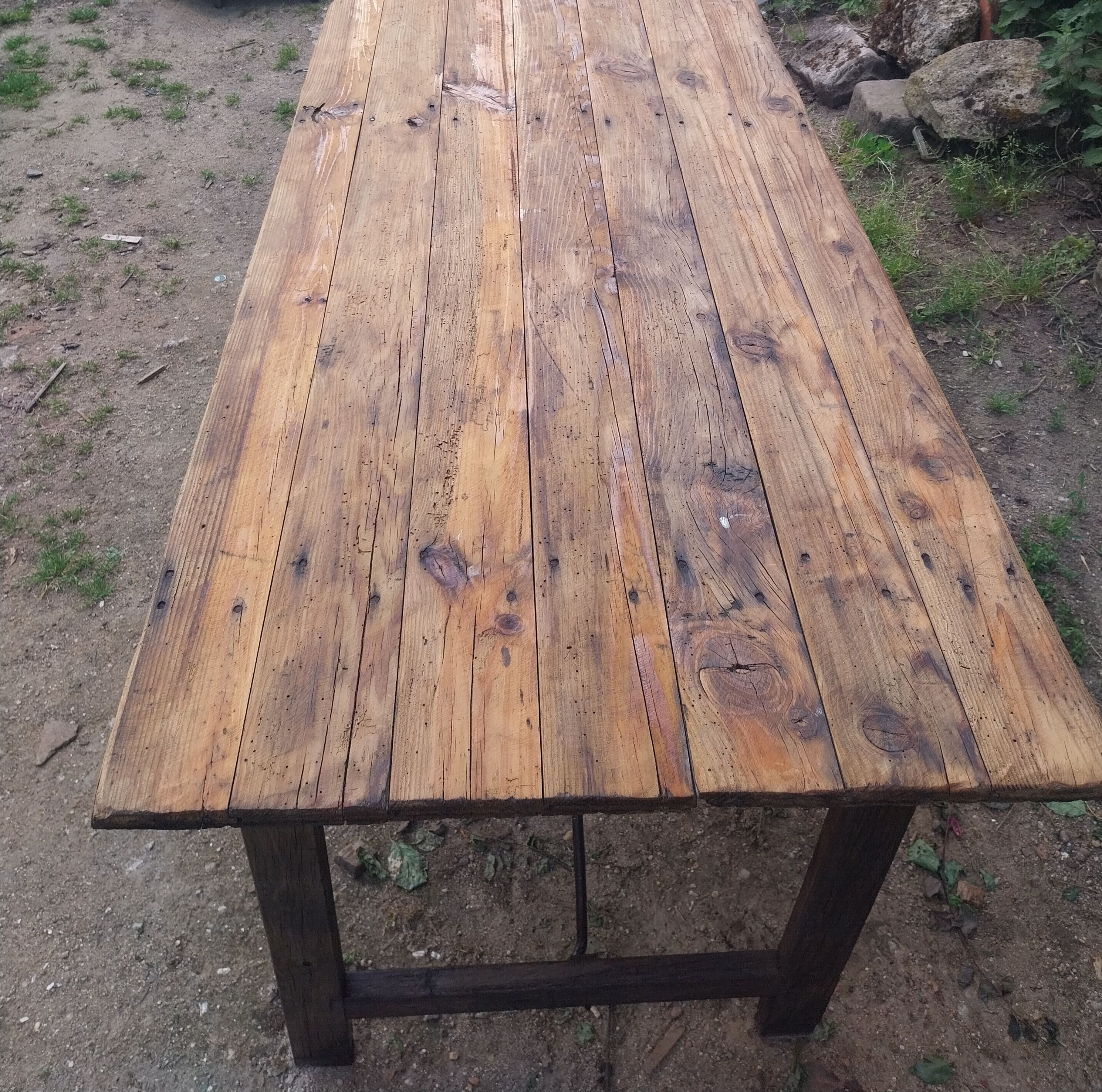 Folding wooden table from a guinguette.