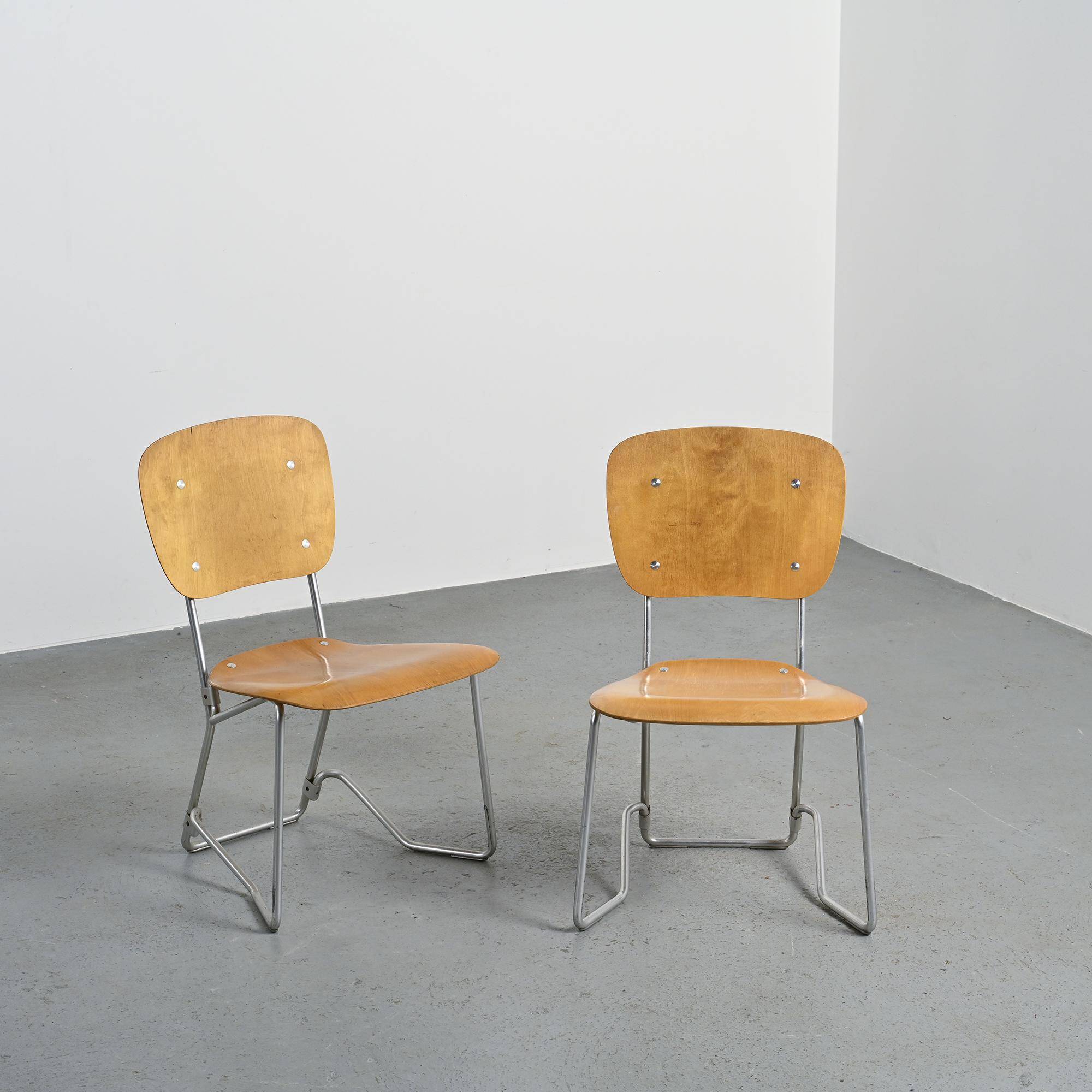 Pair of Alu-Flex chairs by Armin Wirth, circa 1965