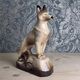 Porcelain shepherd dog, large decorative sculpture.