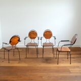 Suite of 4 vintage garden chairs 1950s