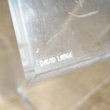 Glass and plexiglass coffee table - David Lange