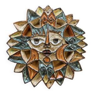 Masque soleil céramique,