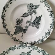 4 assiettes terre de fer A. Lebacqz & M. Bouchart modèle Richelieu
