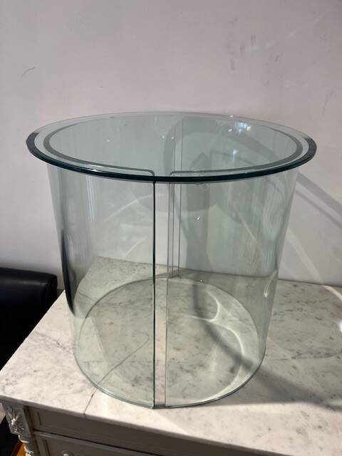 Coffee table 2 half moon Tempered glass Italy 70