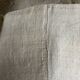 Nappe en toile de chanvre brut 19e brodée XXL