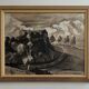 Watercolor on paper André-Charles Nauleau landscape with path 20th century