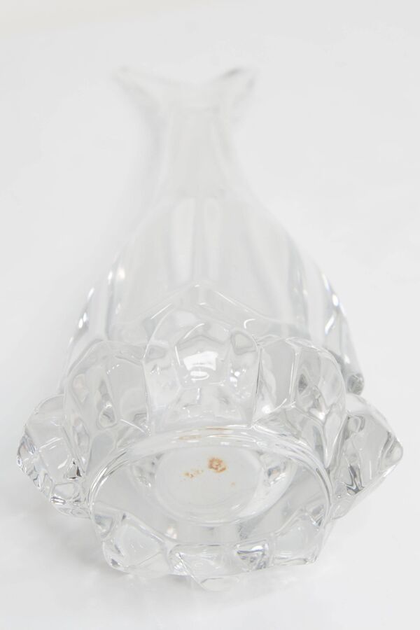 Vase en cristal soufflé Art Vannes France 43 cm