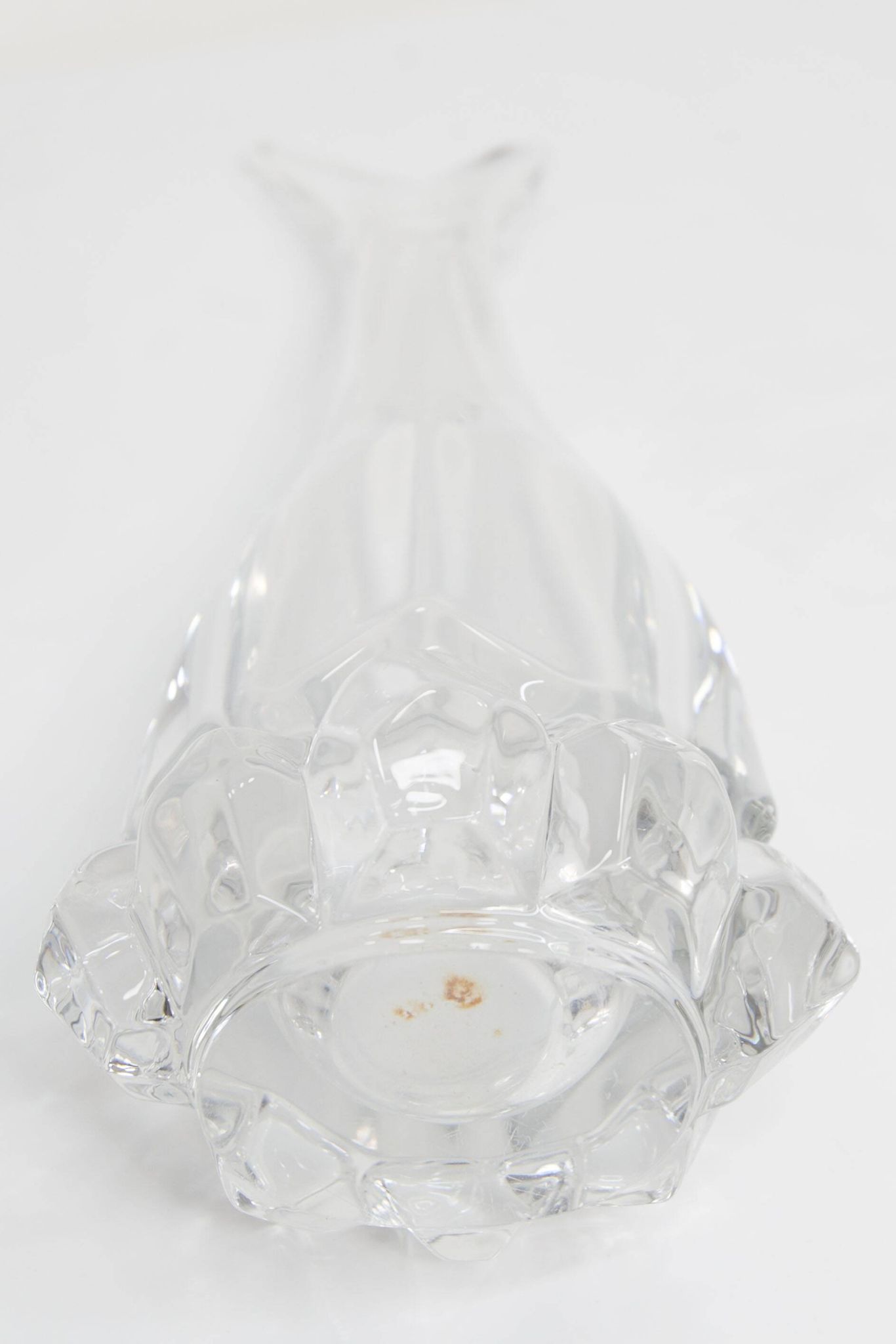 Blown crystal vase Art Vannes France 43 cm