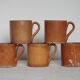 5 70s stoneware cups