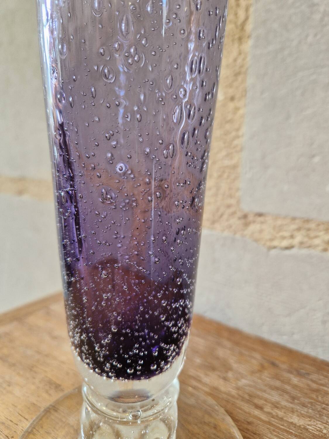 Old large bubble vase in Biot style