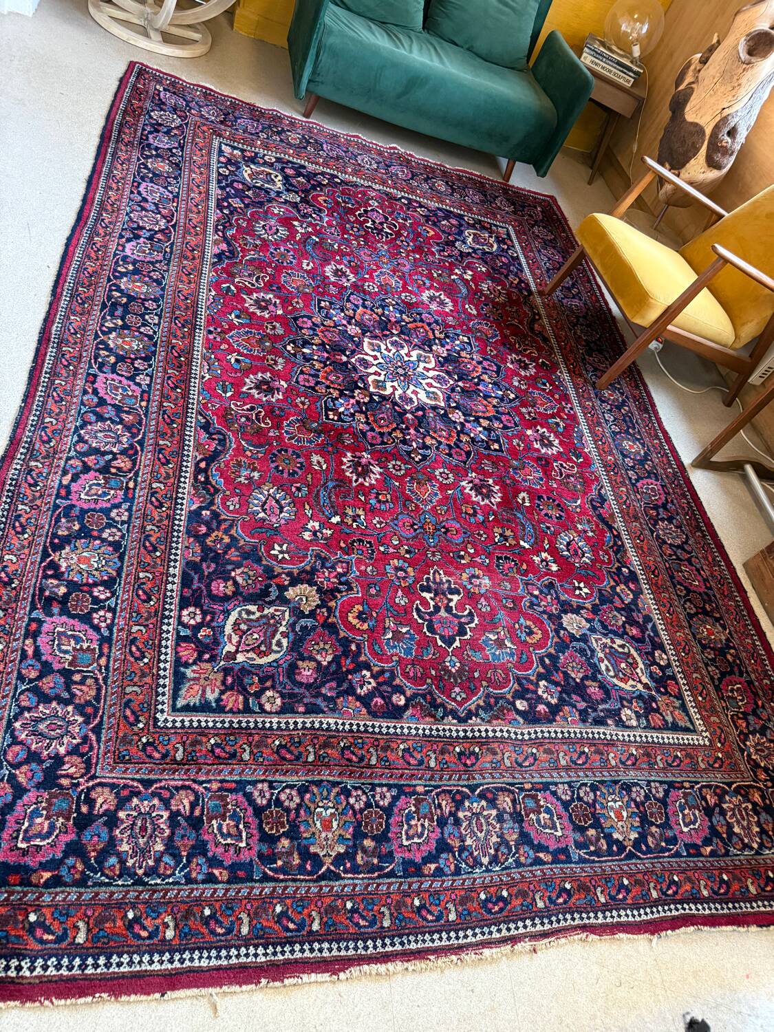 Large vintage Persian rug