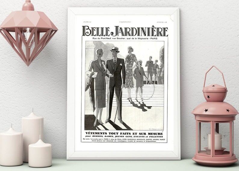 Vintage poster 30s Beautiful Gardener 30x40cm frameless
