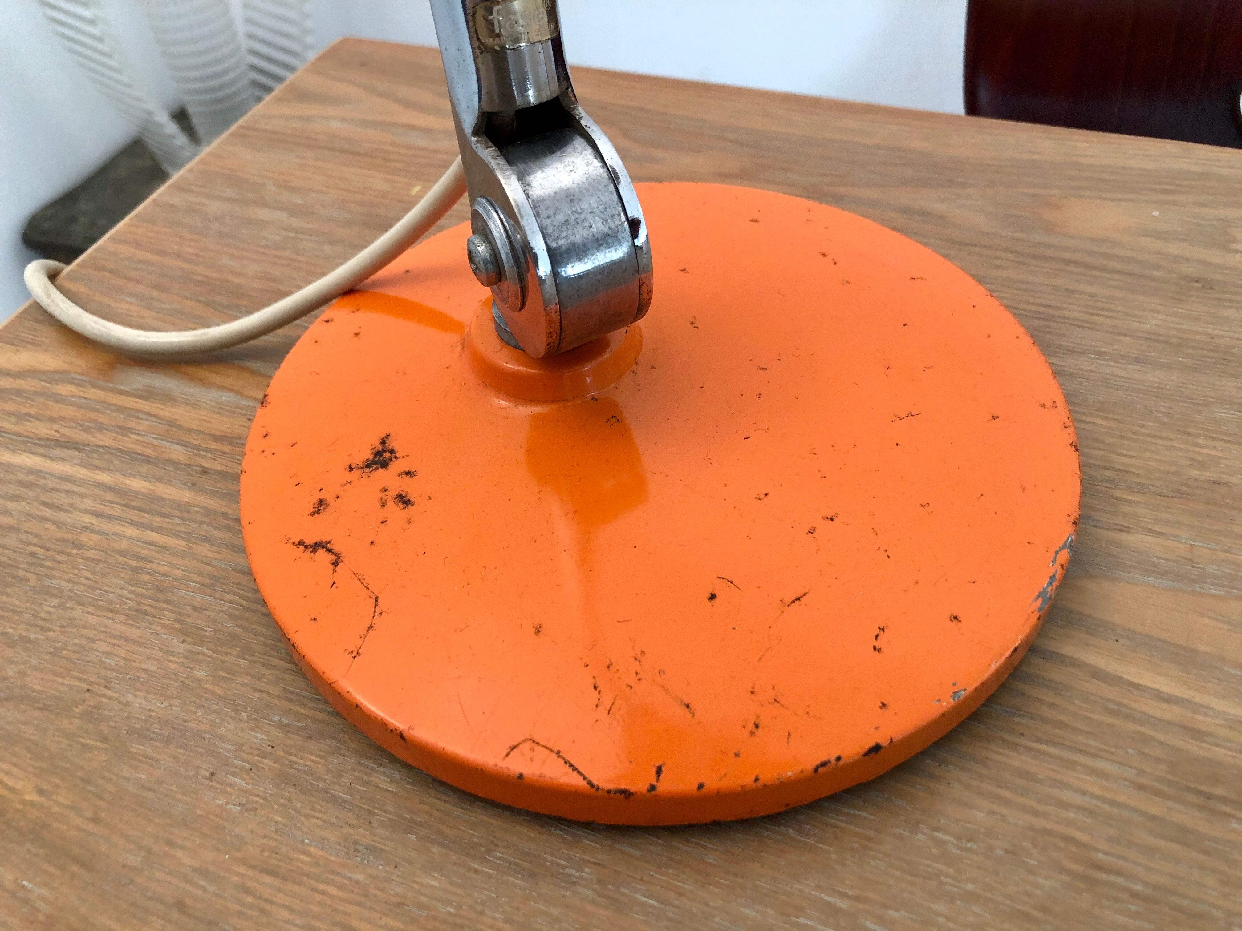 Fase Madrid office lamp vintage design 70s orange
