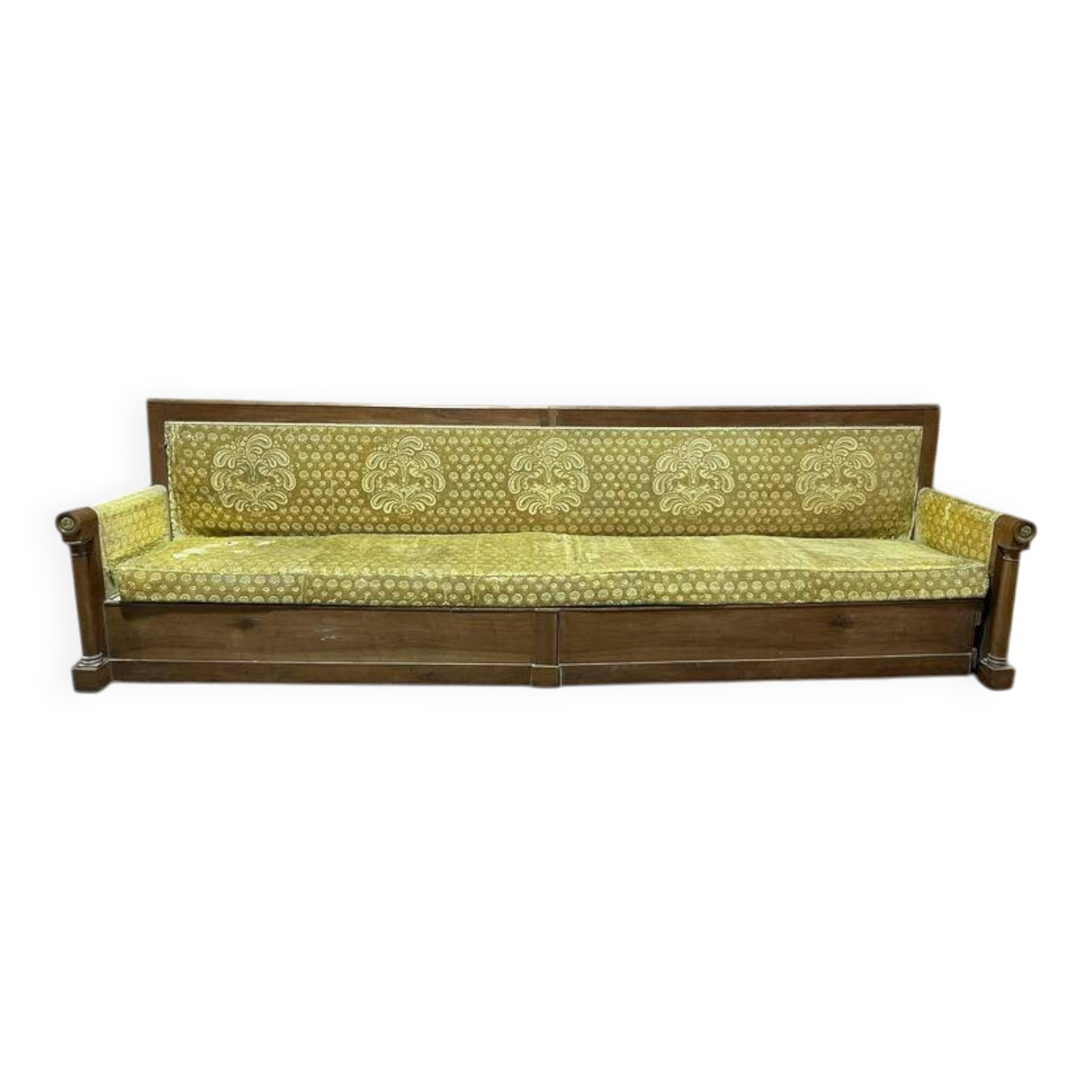 Canapé - Banquette époque Empire en noyer