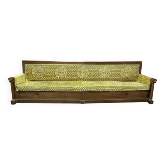 Canapé - Banquette époque Empire en noyer