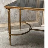 Table verre laiton dore