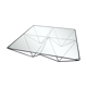 Coffee table  square black metal glass