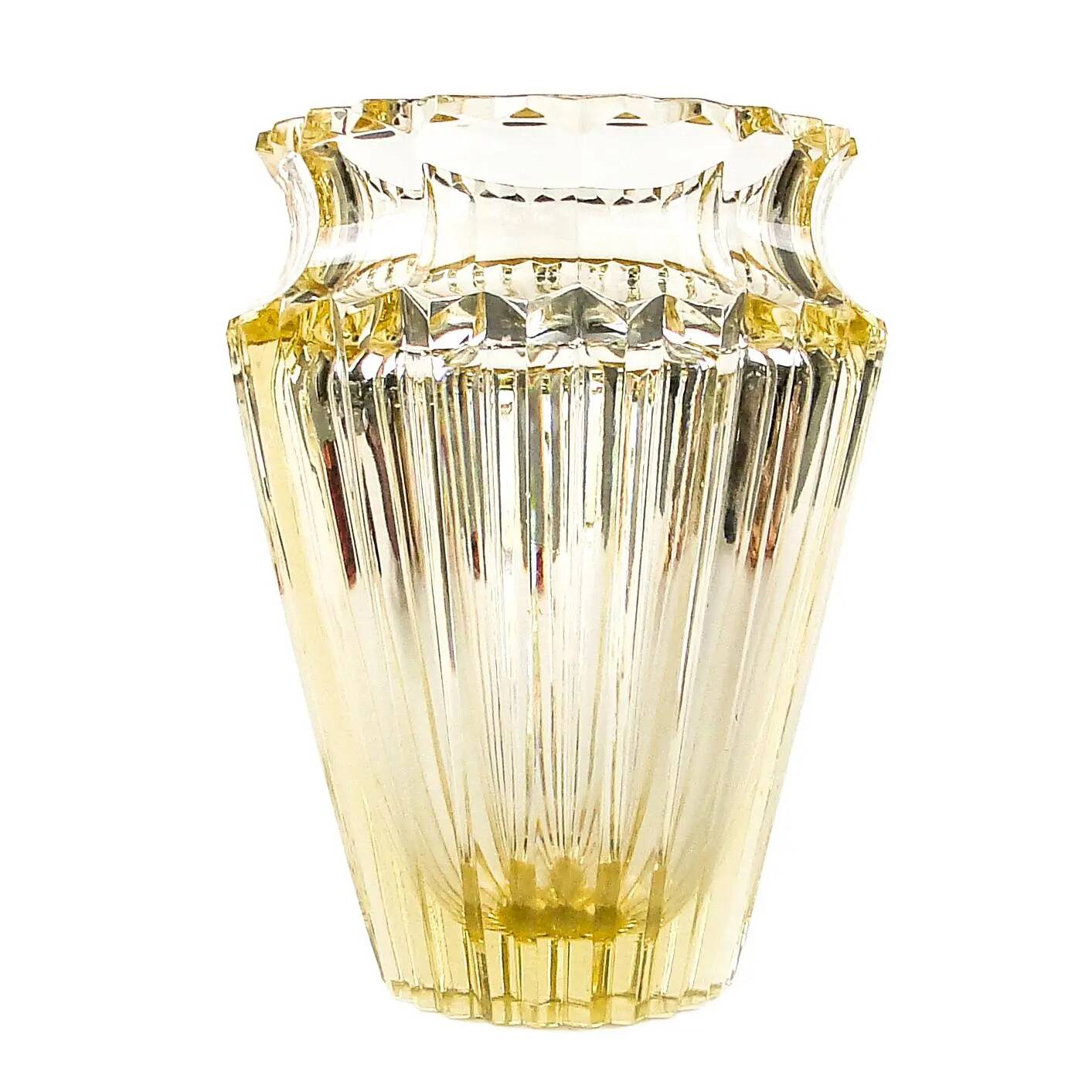 Vase, Art Déco, cristal, Moser, Tchécoslovaquie, années 1930