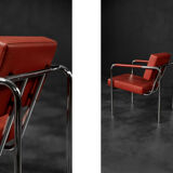 Fauteuils scandinaves bauhaus chrome