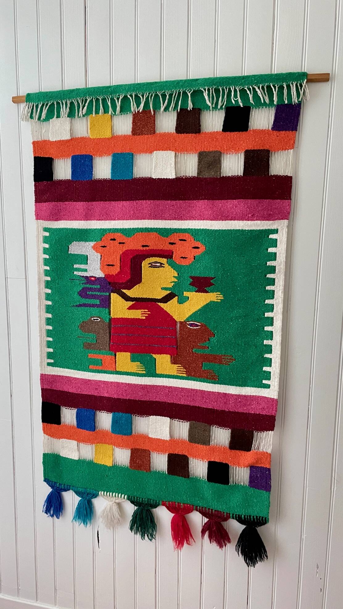 Vintage mexican decorative tapestry