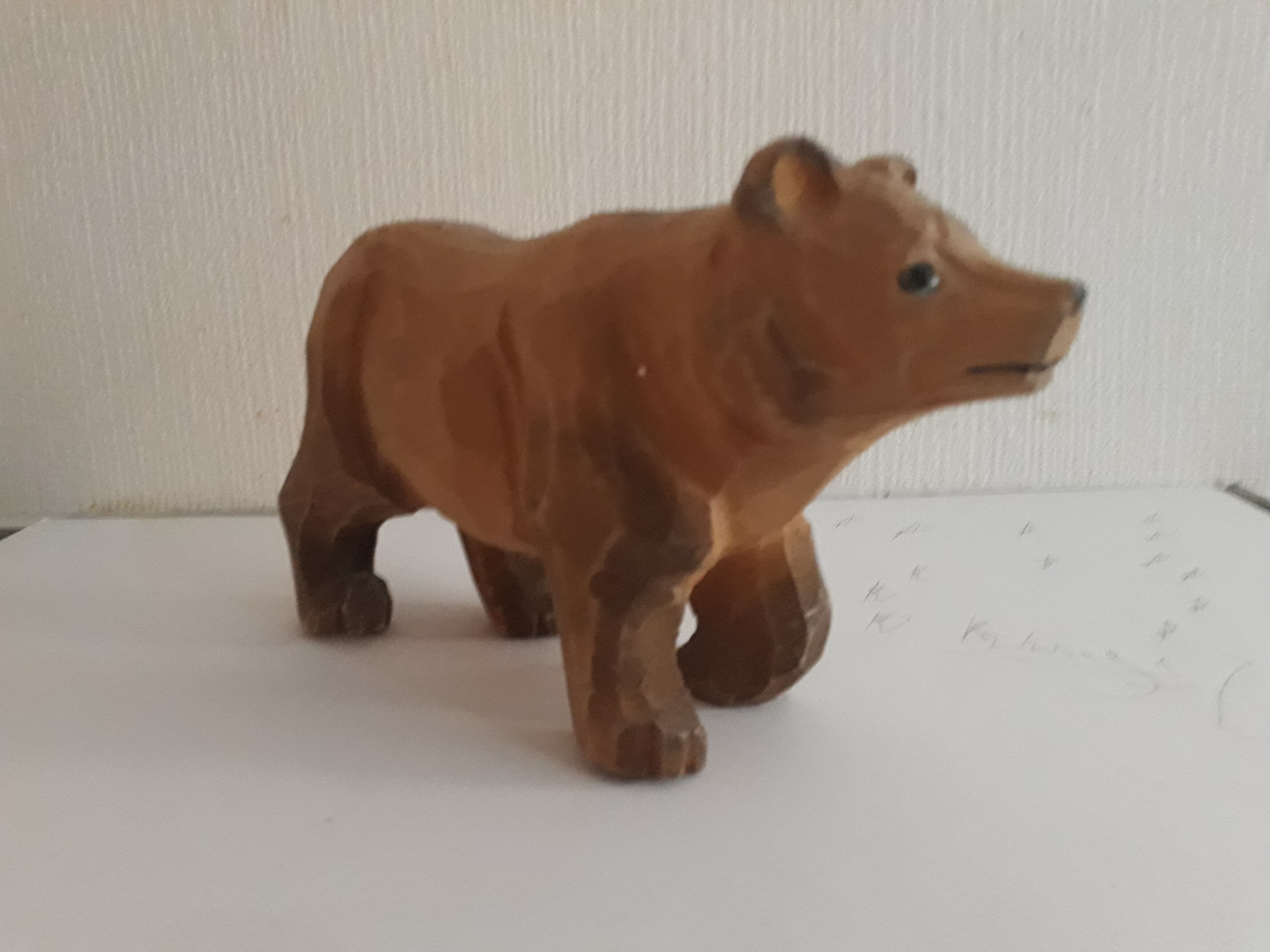 Carved wooden bear