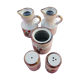 Set oil vinegar salt pepper mustard in ceramic