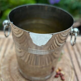 Silver metal champagne bucket