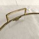 Oval serving tray in glass and brass, late 19th - early 20th century