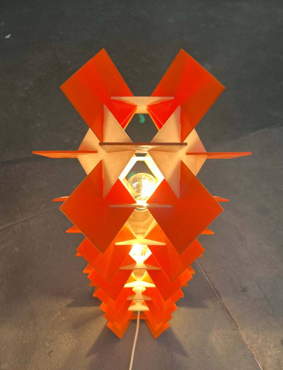 Lampadaire acrylique allemand style espace milieu du siècle, années 1960