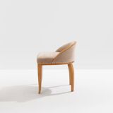 André Arbus chaise de coiffeuse en sycomore velours de mohair 1934