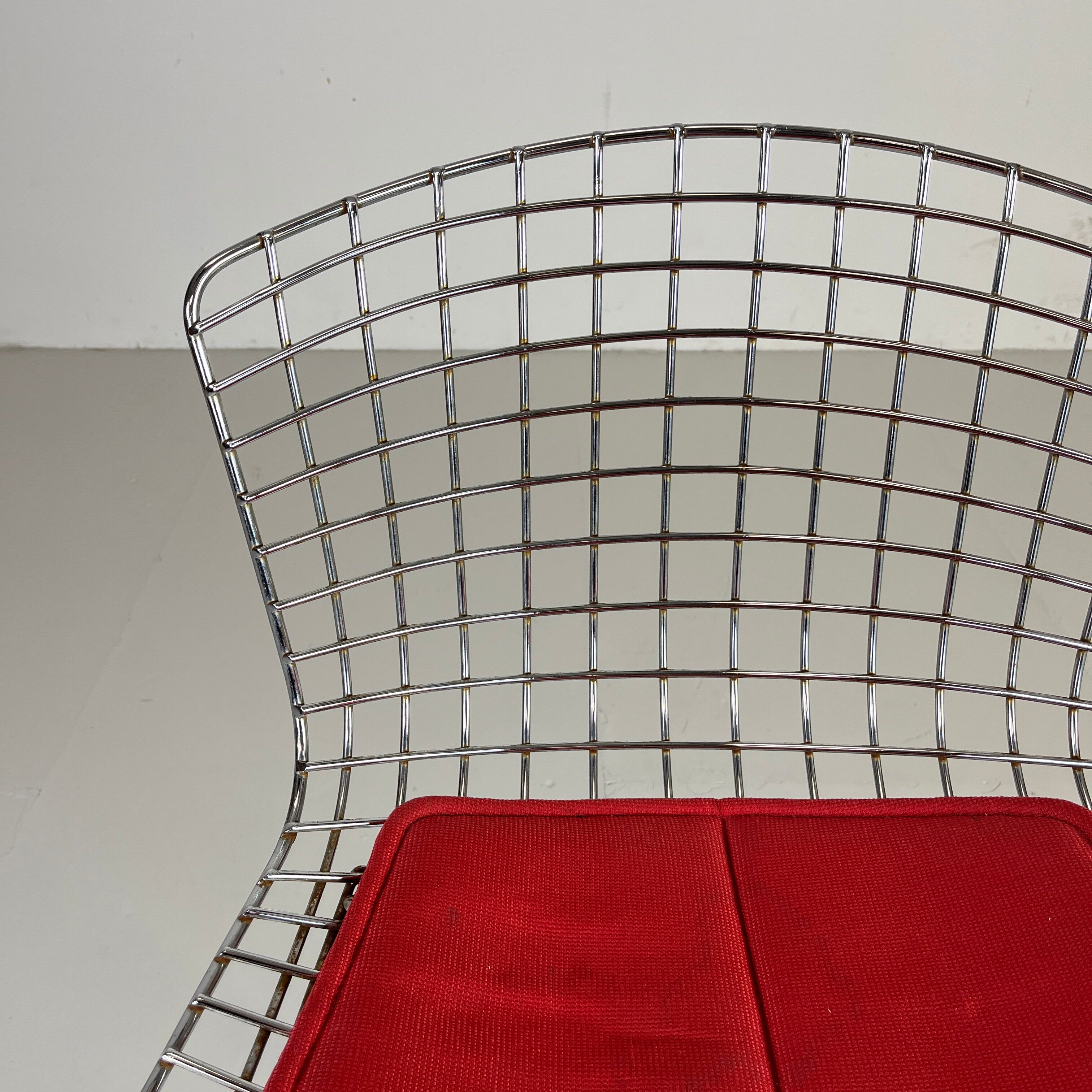 Vintage Bertoia side chair in chrome