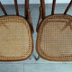 Paire de chaises bistro cannées 1900