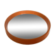 Old vintage orange round mirror