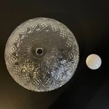 Metal and chiseled glass suspension ceiling light