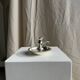 Pair of small antique silver-plated candlesticks D12 H8