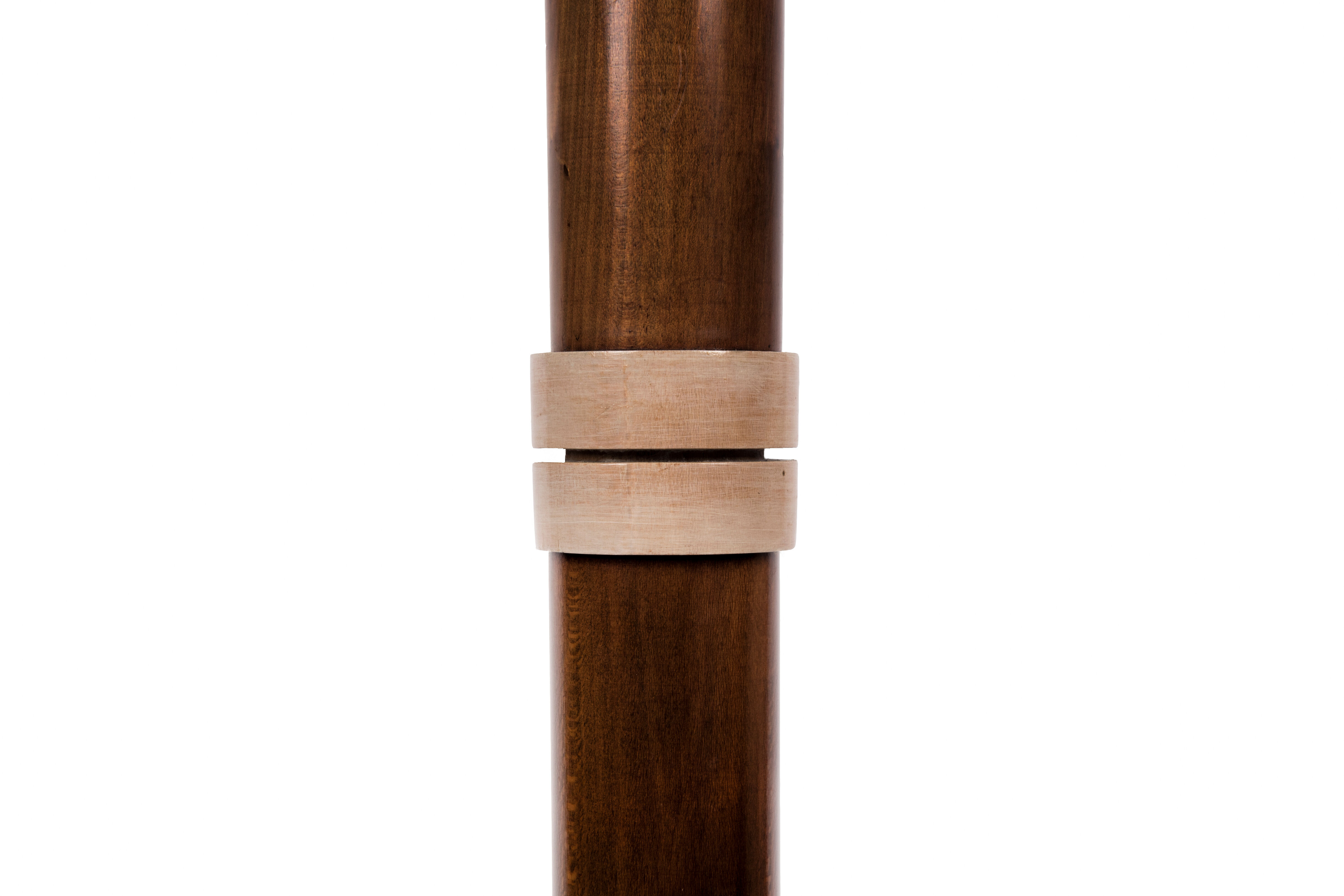 Art-deco mahogany lamppost