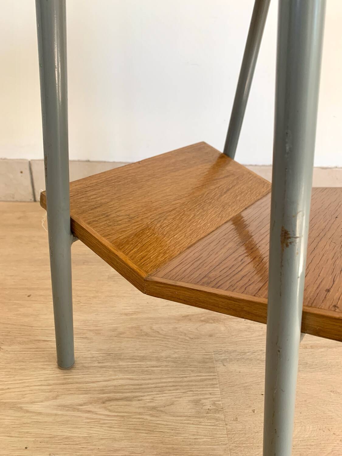 Pair of vintage boarding school bedside tables