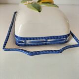 Beurrier en barbotine italienne citron peinte à la main