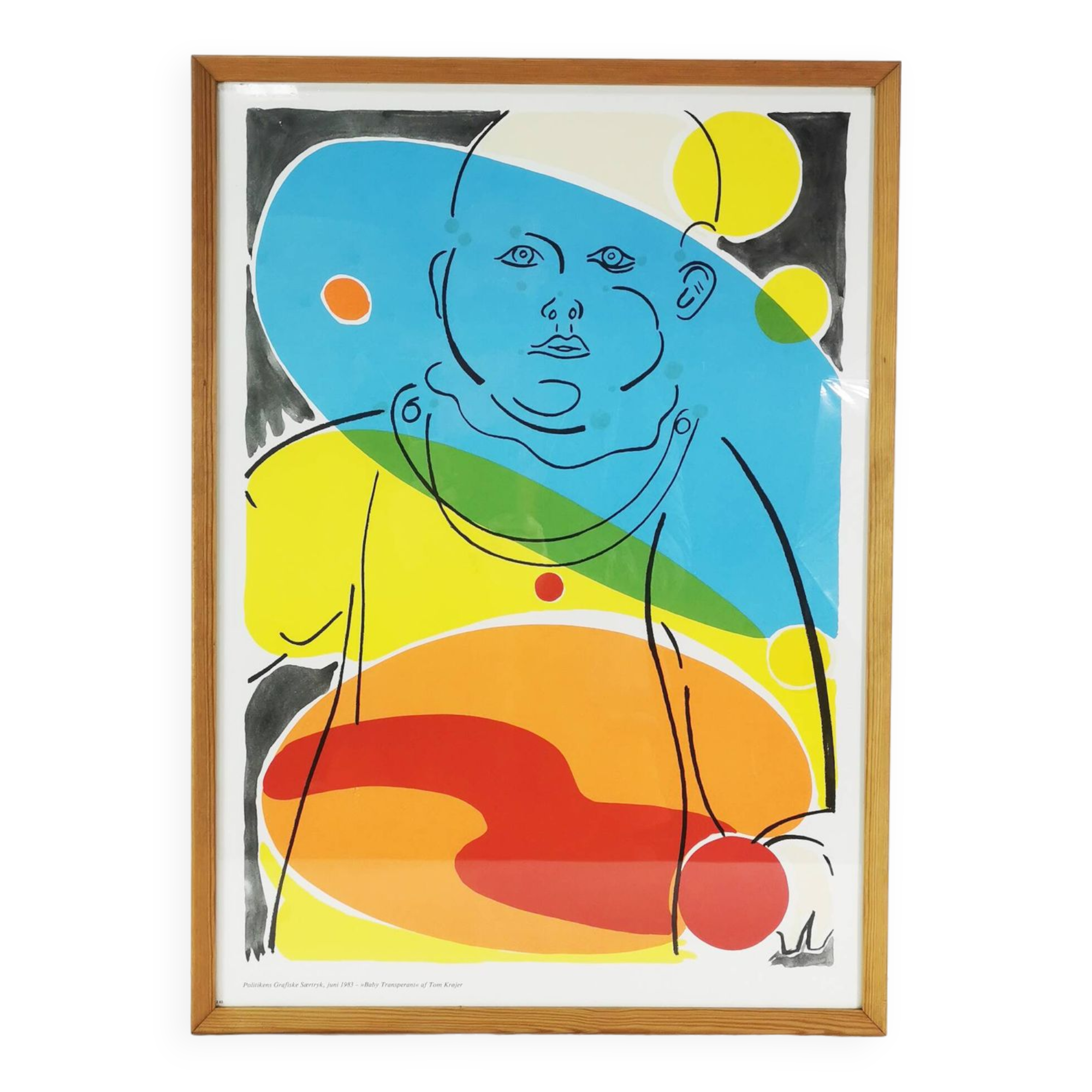 Affiche 'Transparent Child' conçue par Tom Krojer, Danemark, 1983