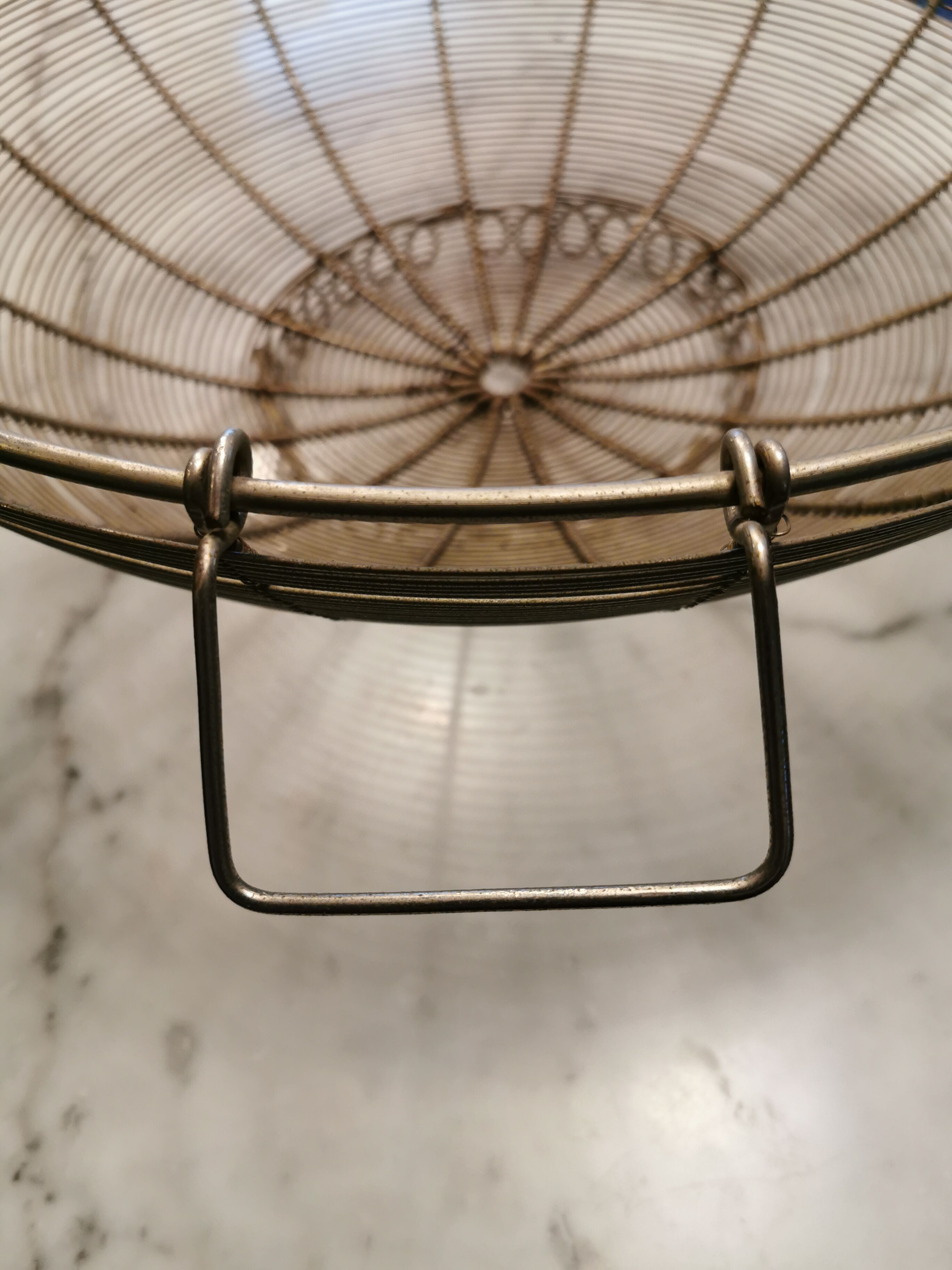 Large old-fruit metal basket