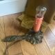 Antique bronze mirror wall light