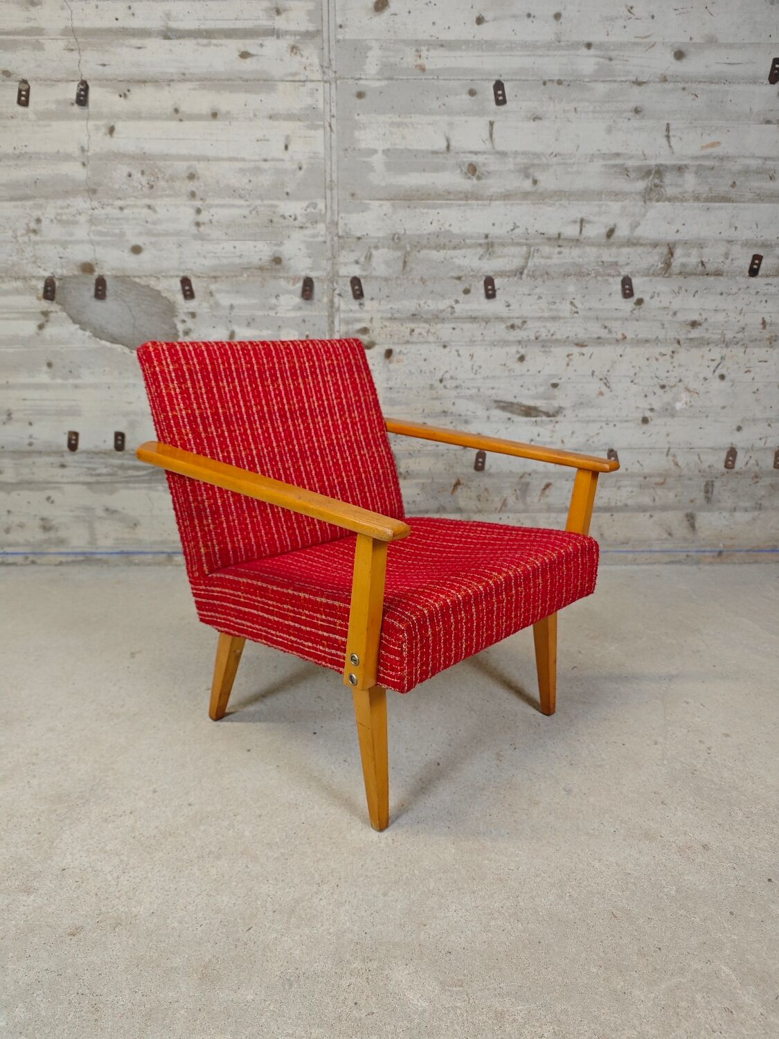 Vintage red armchair