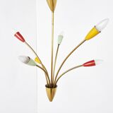 Mid century brass italian chandelier, 1960s