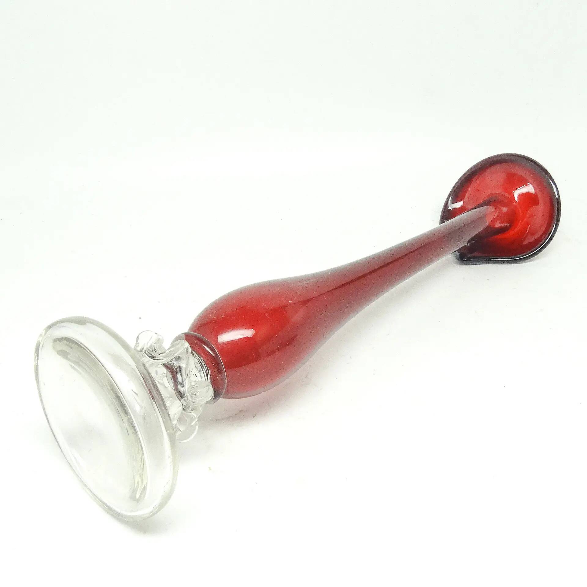 Mid-century modern vase, glass, HSG Tarnowiec, Poland, 1970s