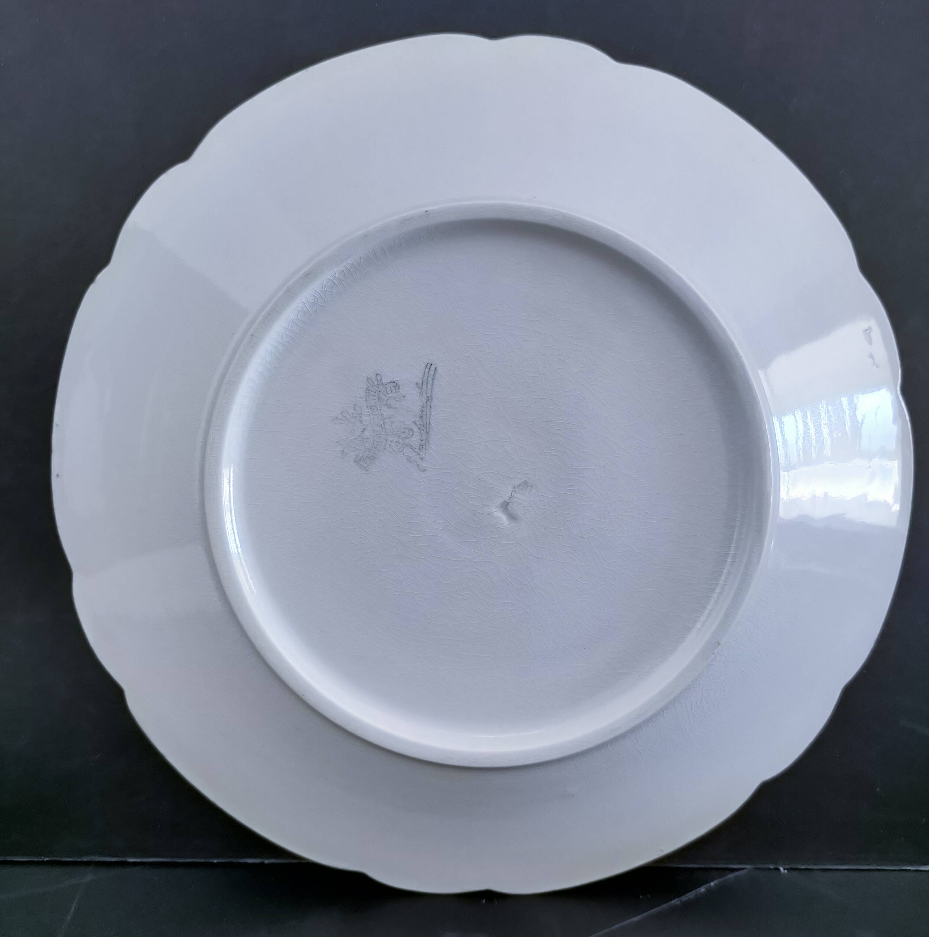 Five "gui" plates by Edmond Lachenal, Art Nouveau